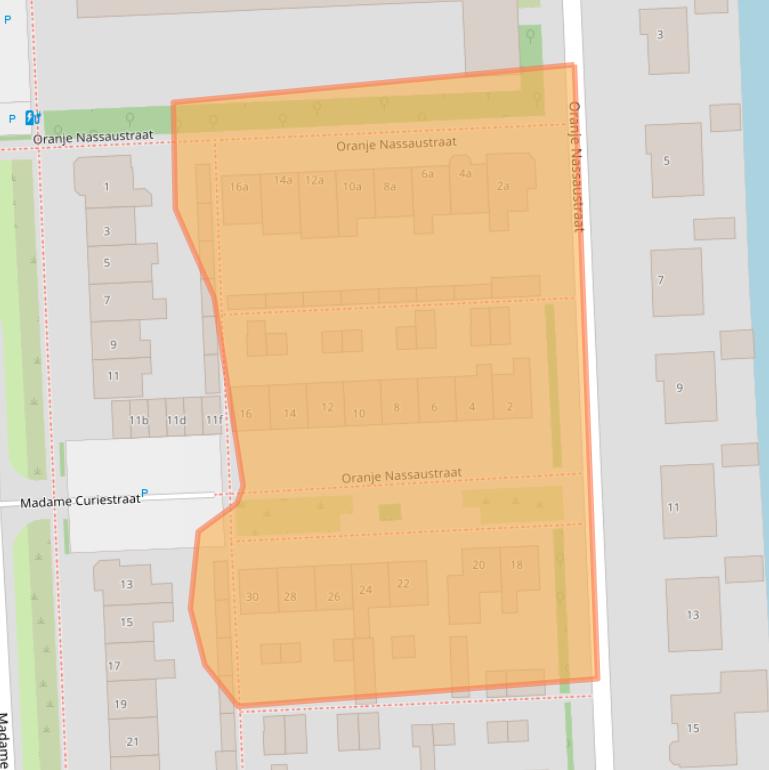 Kaart van postcodegebied 1611EB.