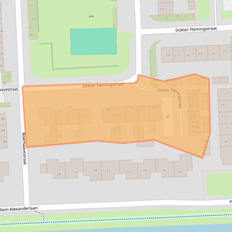 Kaart van postcodegebied 1611EL.