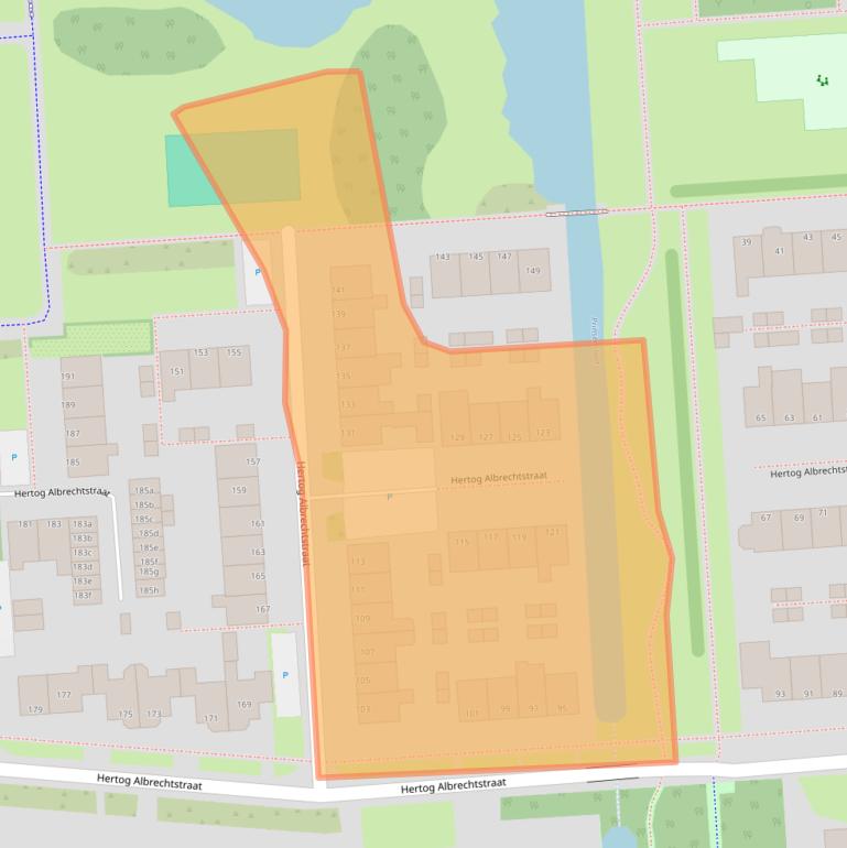 Kaart van postcodegebied 1611GD.