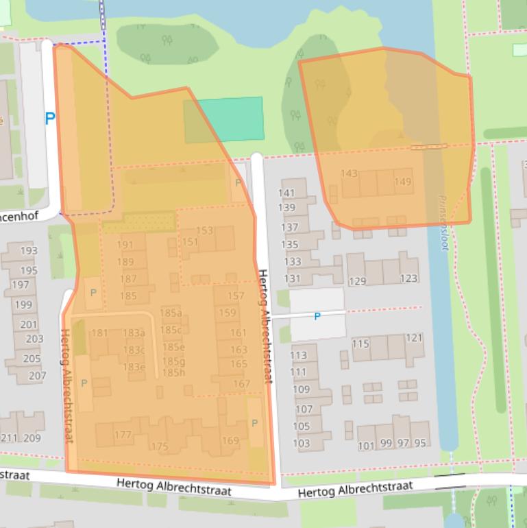 Kaart van postcodegebied 1611GE.