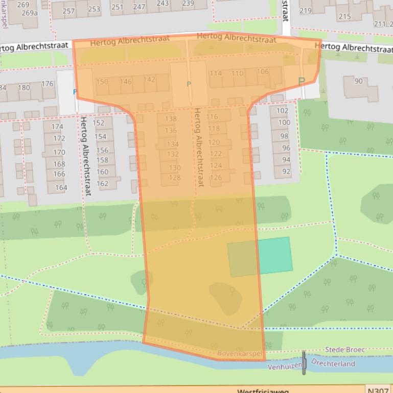 Kaart van postcodegebied 1611GR.