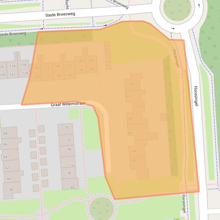 Kaart van postcodegebied 1611HL.