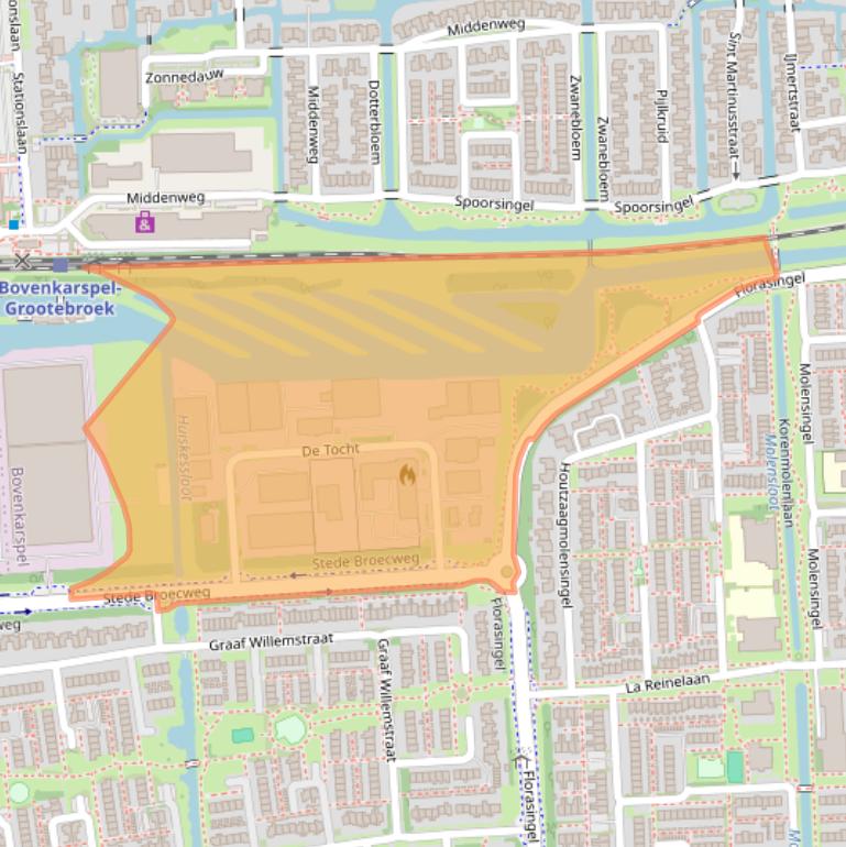 Kaart van postcodegebied 1611HT.
