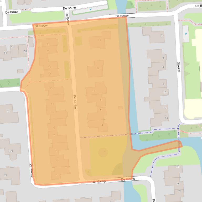 Kaart van postcodegebied 1611JE.