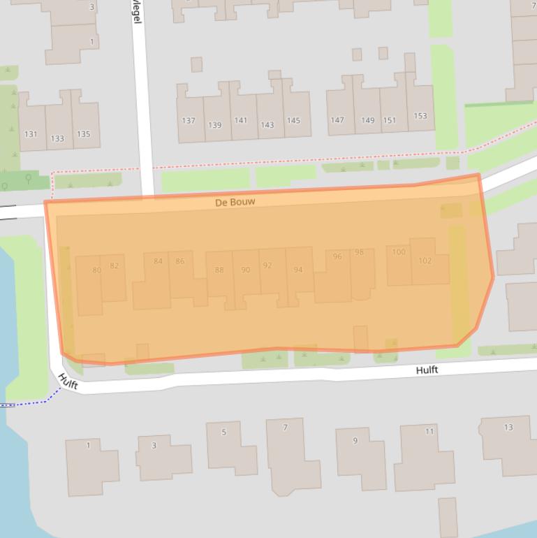 Kaart van postcodegebied 1611JS.