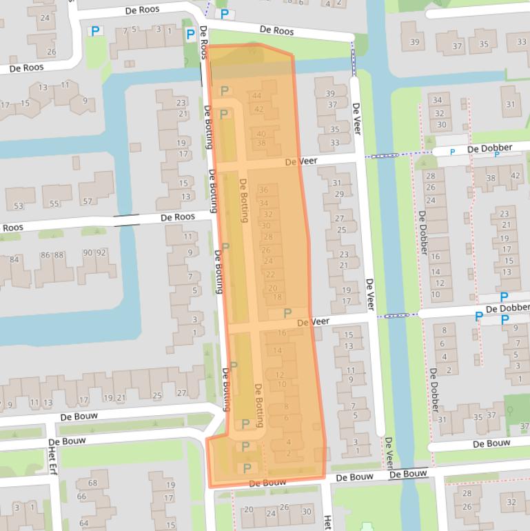 Kaart van postcodegebied 1611KB.