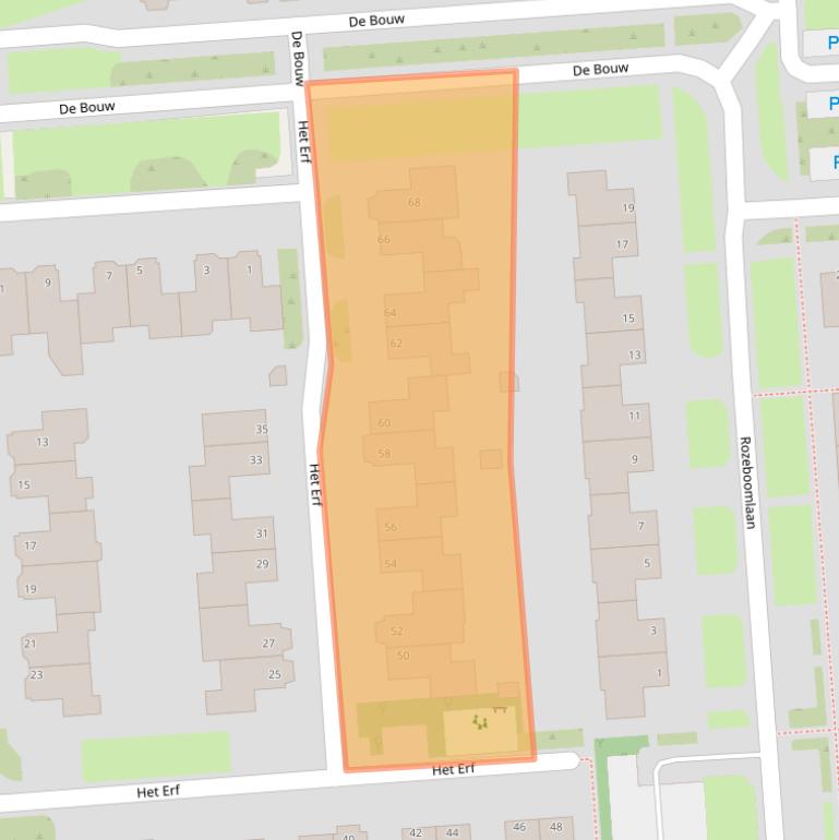 Kaart van postcodegebied 1611KL.