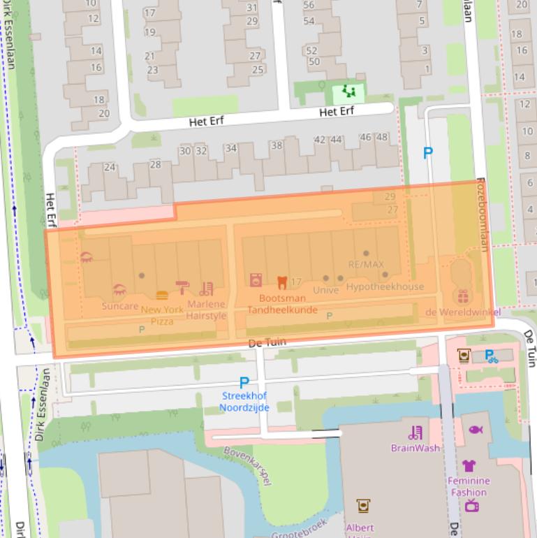 Kaart van postcodegebied 1611KR.