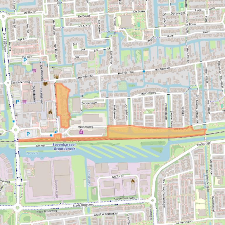 Kaart van postcodegebied 1611KX.