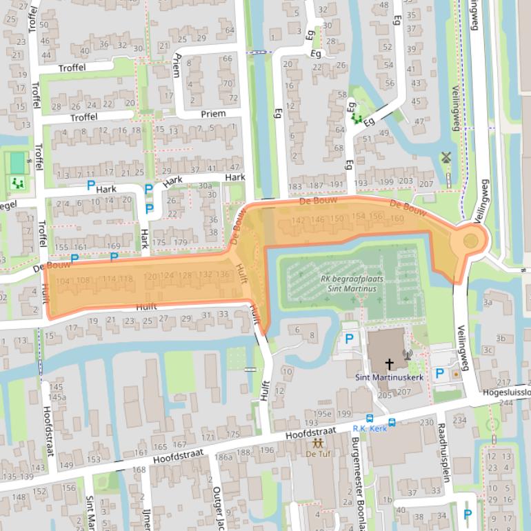 Kaart van postcodegebied 1611LS.