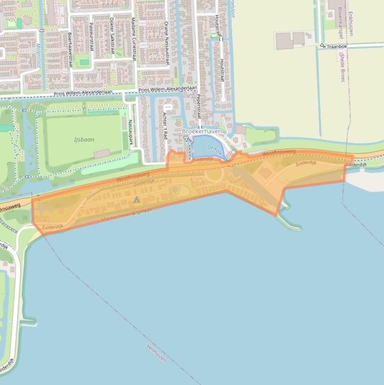 Kaart van postcodegebied 1611MC.