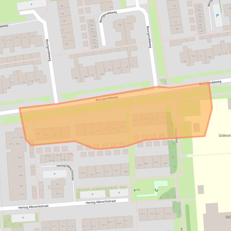 Kaart van postcodegebied 1611WG.