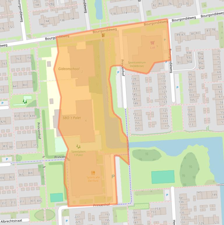 Kaart van postcodegebied 1611WS.