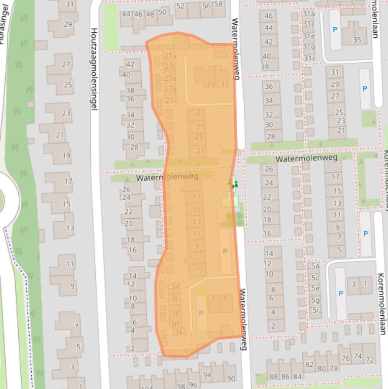Kaart van postcodegebied 1611XN.