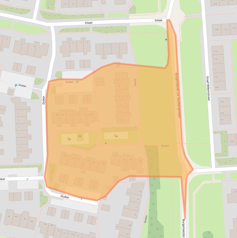 Kaart van postcodegebied 1613AJ.