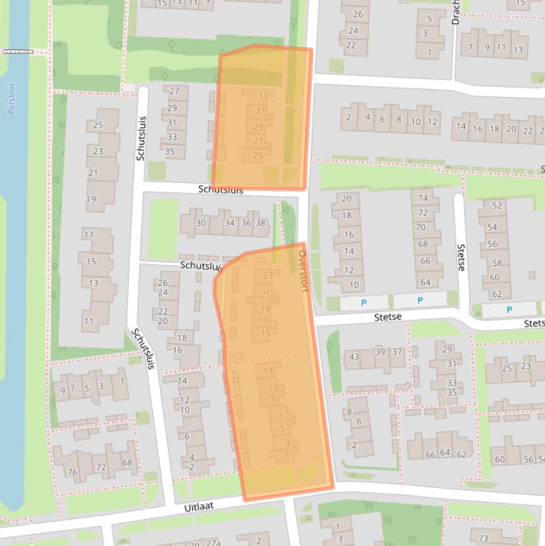 Kaart van postcodegebied 1613BA.