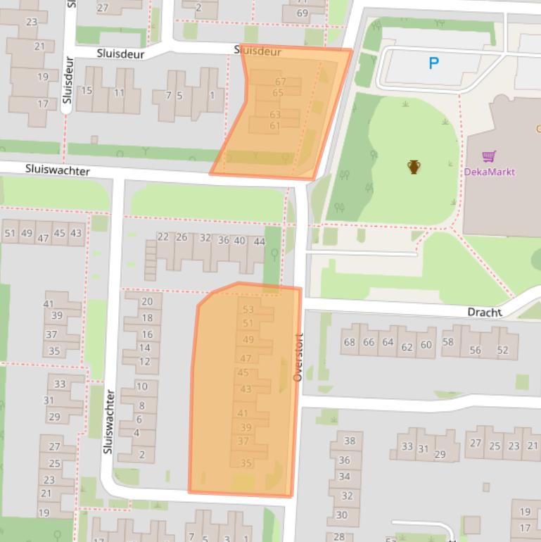 Kaart van postcodegebied 1613BB.