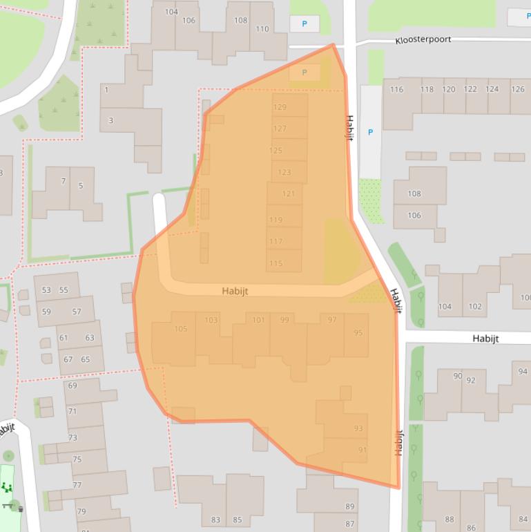 Kaart van postcodegebied 1613DP.