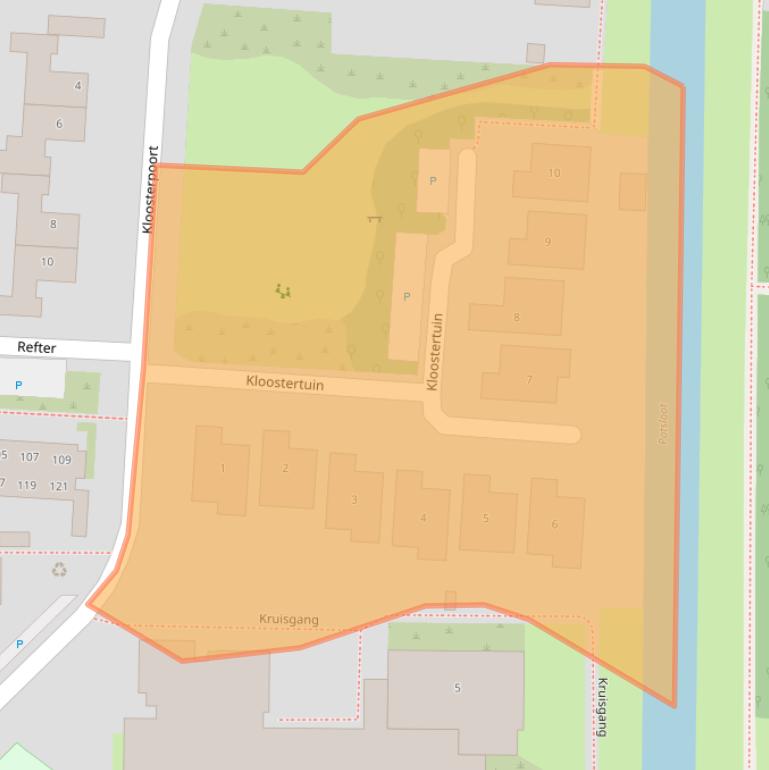 Kaart van postcodegebied 1613DV.