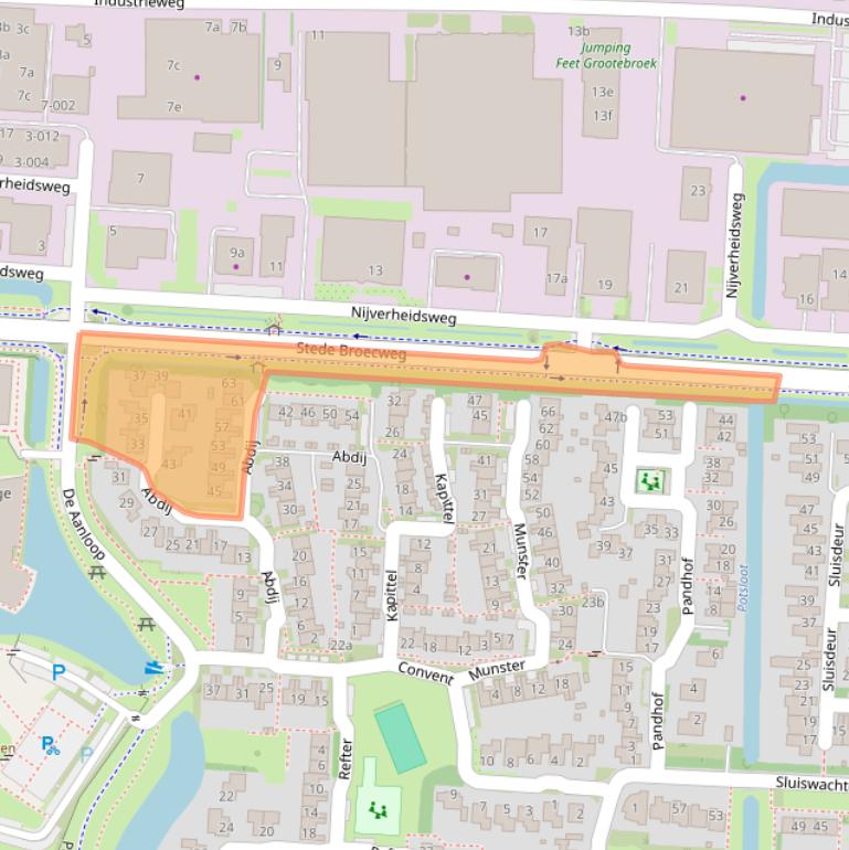Kaart van postcodegebied 1613EB.