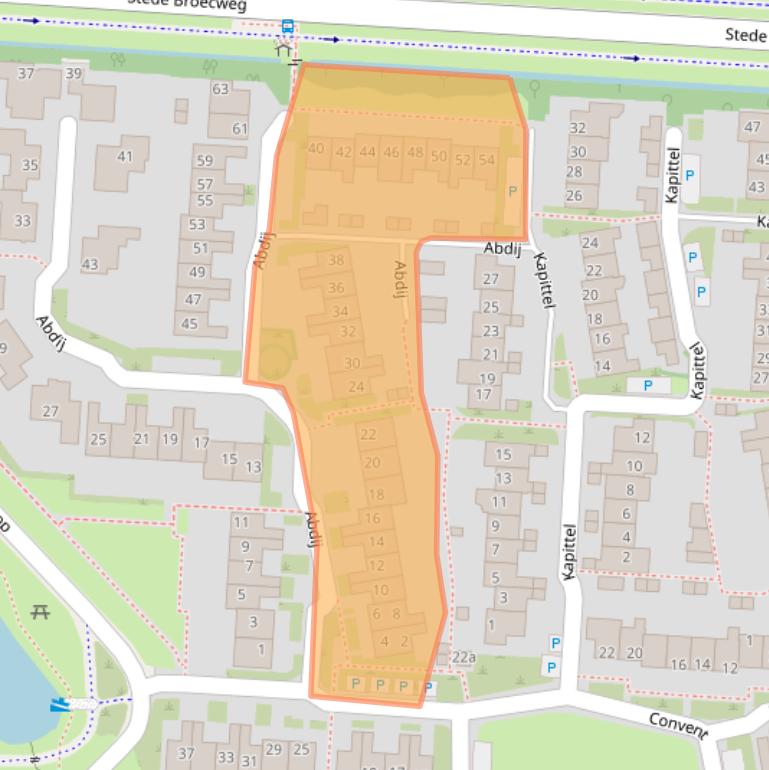 Kaart van postcodegebied 1613EC.