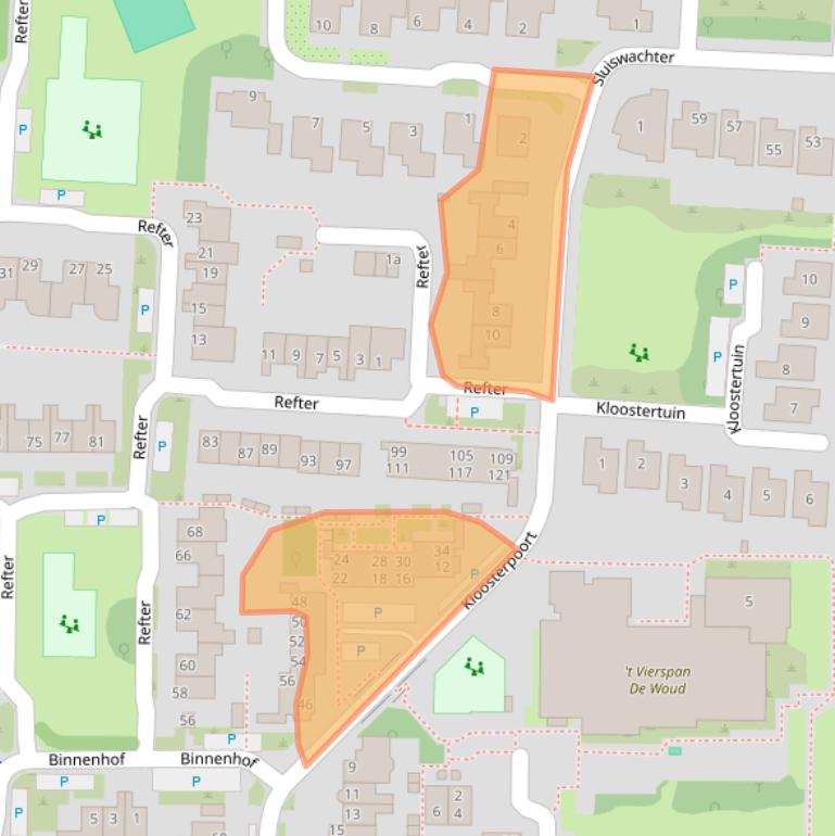 Kaart van postcodegebied 1613ES.