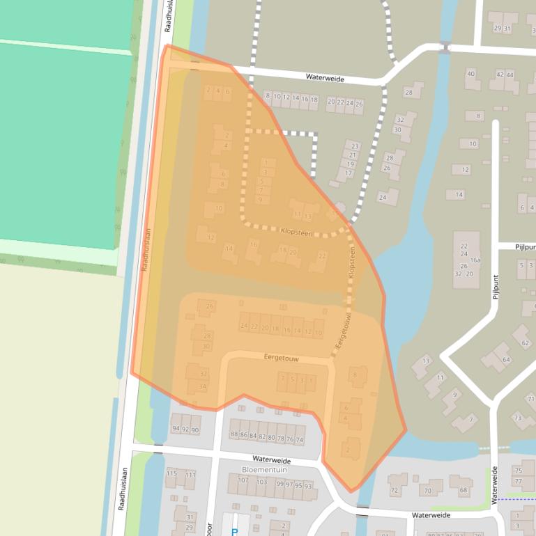 Kaart van postcodegebied 1613GD.