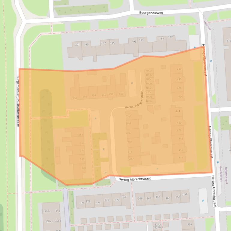 Kaart van postcodegebied 1613GZ.