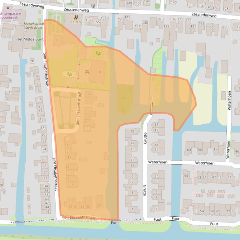 Kaart van postcodegebied 1613JP.