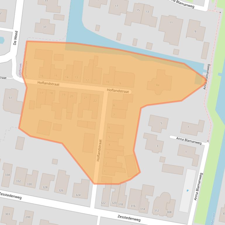 Kaart van postcodegebied 1613KK.