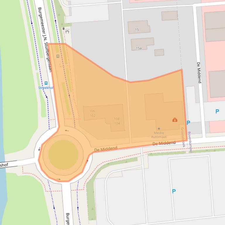 Kaart van postcodegebied 1613KZ.