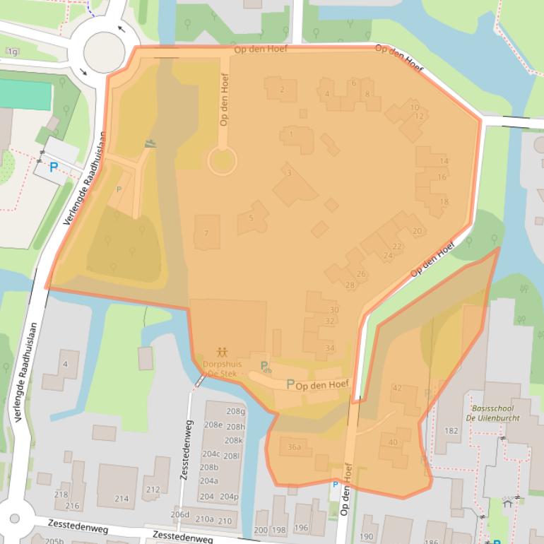 Kaart van postcodegebied 1613LA.