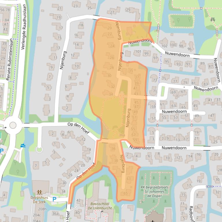 Kaart van postcodegebied 1613LC.