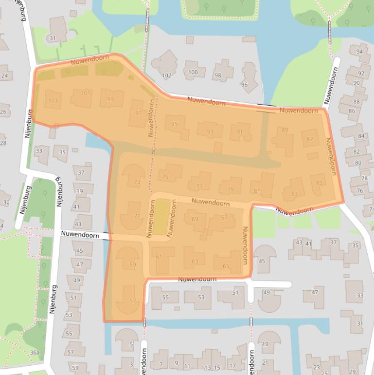 Kaart van postcodegebied 1613LH.