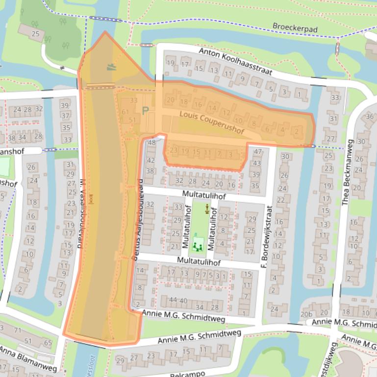 Kaart van postcodegebied 1613MK.