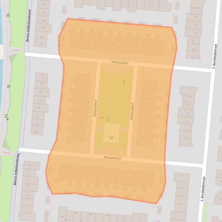 Kaart van postcodegebied 1613MN.