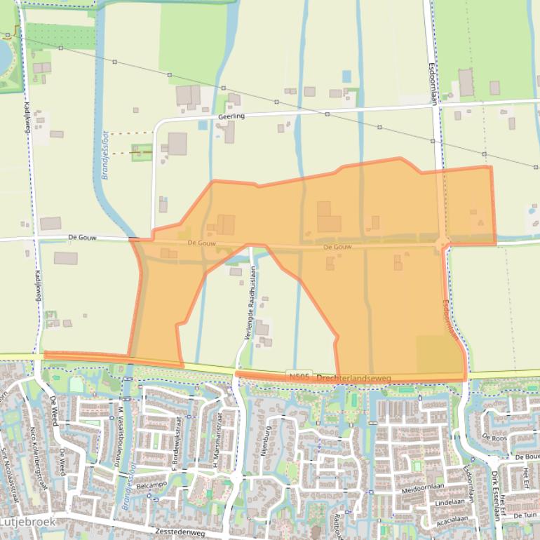 Kaart van postcodegebied 1613PE.