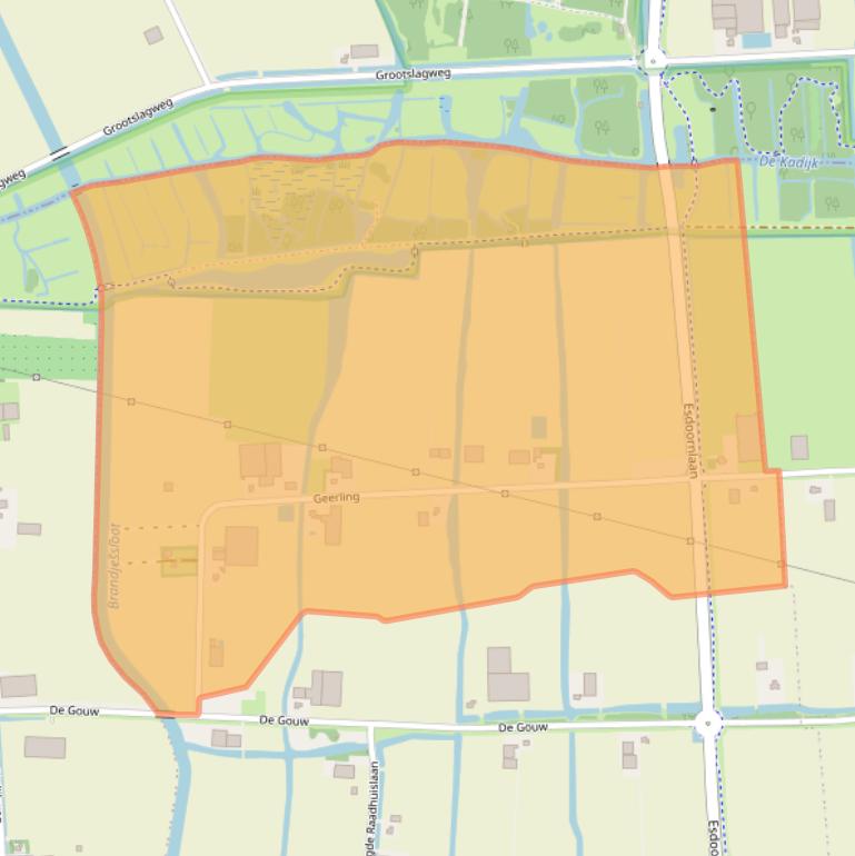 Kaart van postcodegebied 1613PG.