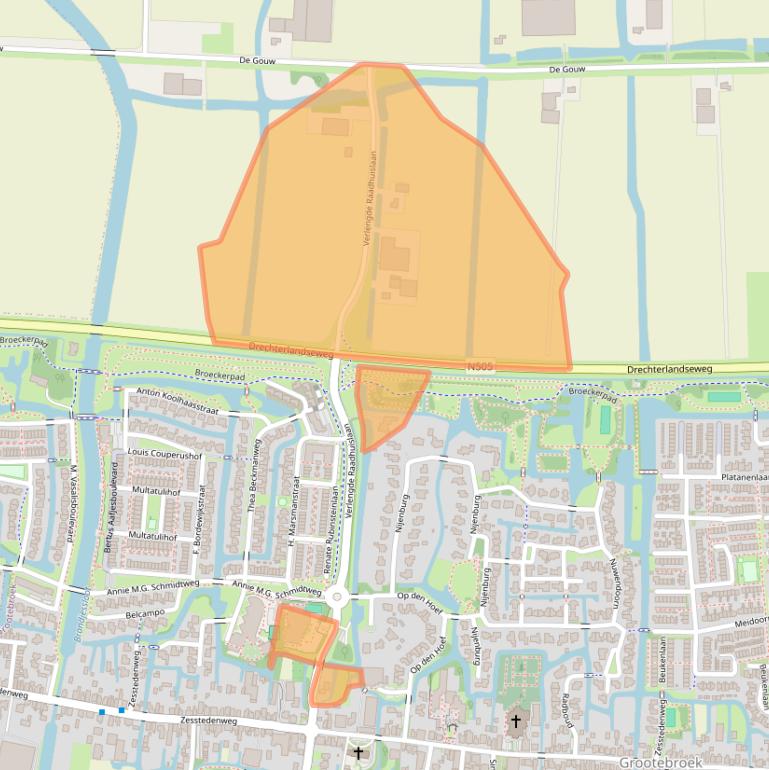 Kaart van postcodegebied 1613PN.