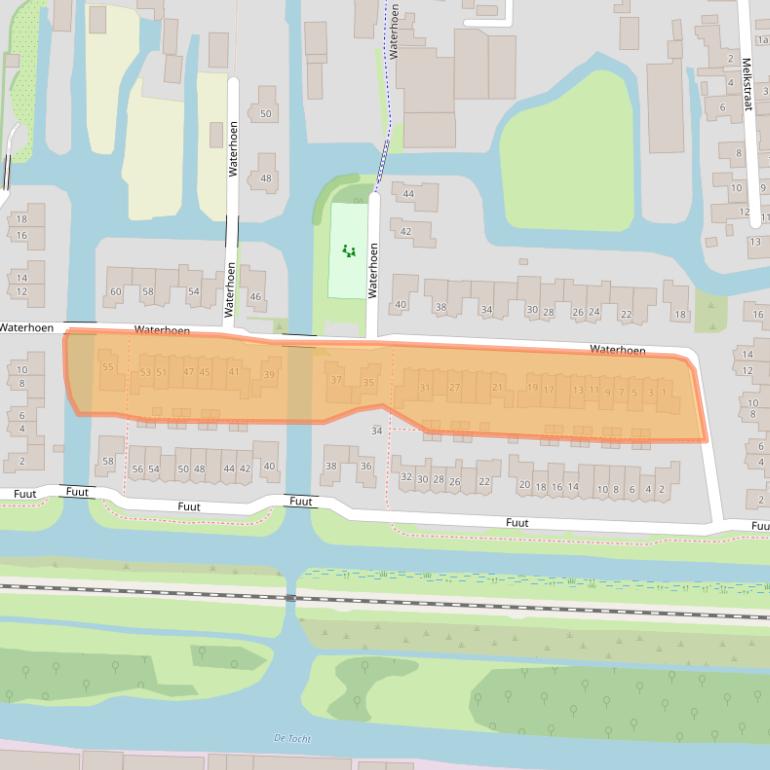Kaart van postcodegebied 1613SG.