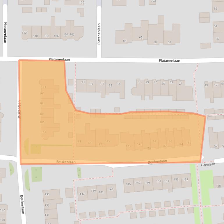 Kaart van postcodegebied 1613TE.