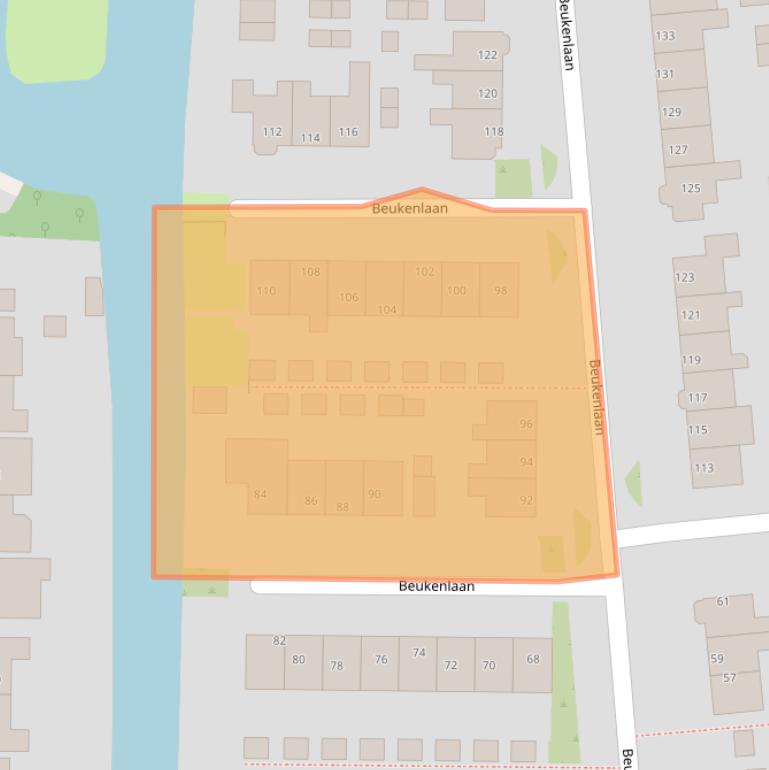 Kaart van postcodegebied 1613TJ.