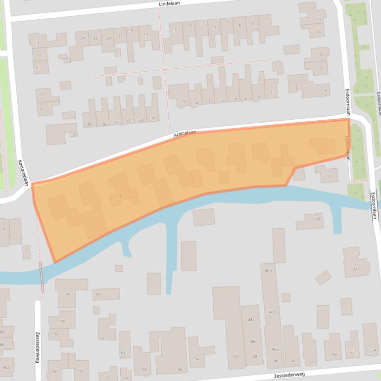Kaart van postcodegebied 1613VC.