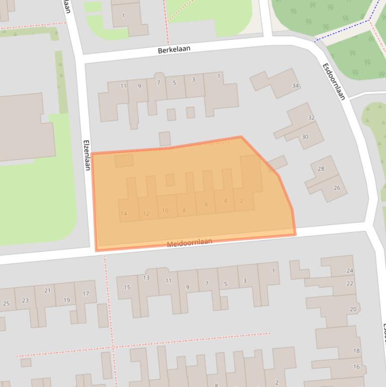 Kaart van postcodegebied 1613VL.