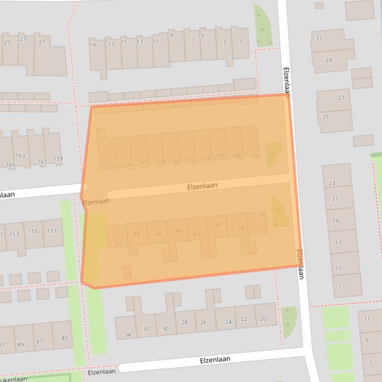 Kaart van postcodegebied 1613VR.