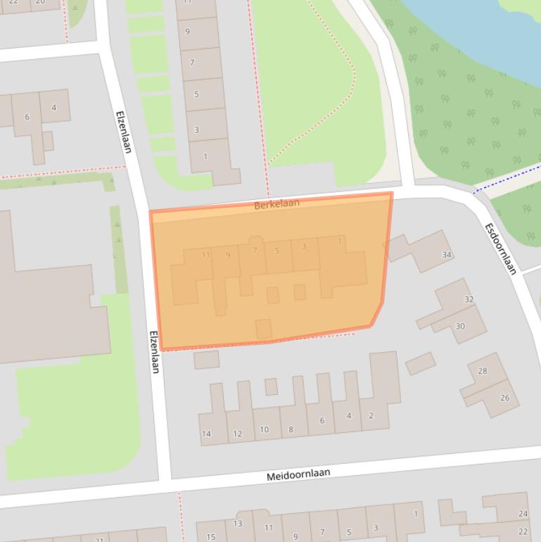 Kaart van postcodegebied 1613VS.