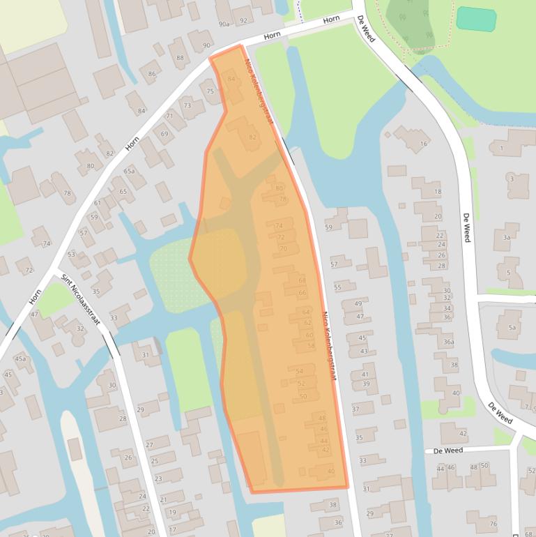 Kaart van postcodegebied 1614KP.