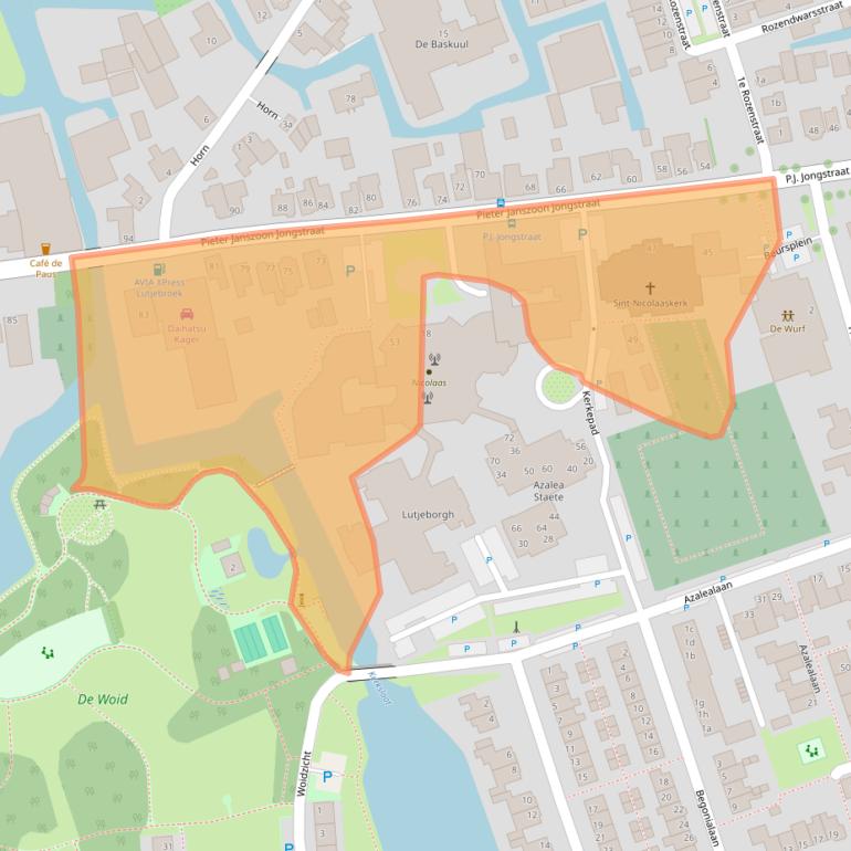 Kaart van postcodegebied 1614LB.