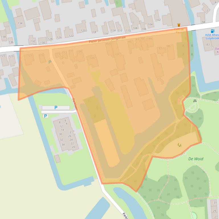 Kaart van postcodegebied 1614LC.