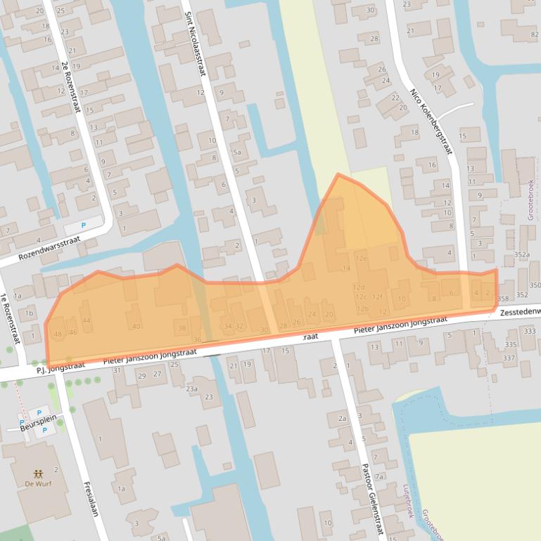 Kaart van postcodegebied 1614LE.